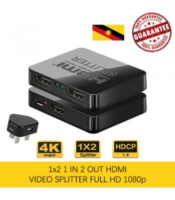 1x2 1 IN 2 OUT HDMI VIDEO SPLITTER FULL HD 1080p
